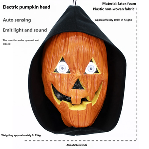 Lampada Decorativa a Forma di Teschio, Zucca e Fantasma in Lattice per Halloween, con Controllo Vocale e Illuminazione Automatica - Product Image 4