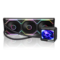 Produsen OEM Pendingin CPU AIO 360mm dengan Layar LCD 3,5 Inci, Tampilan UI Kustom, TDP 320W, Tiga Kipas untuk PC