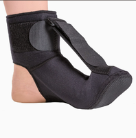 Orthèse de nuit réglable en néoprène avec semelle en caoutchouc pour pied tombant, attelle de cheville pour soulagement de la douleur de la fasciite plantaire et rééducation