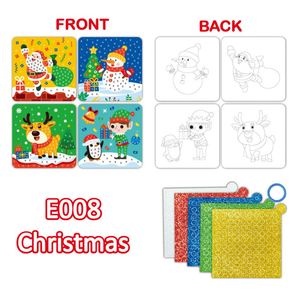 Activités créatives pour tout-petits, cadeau idéal pour le Nouvel An, autocollants 3D en EVA pailletés, thème de Noël, cartes à colorier - Product Image 6
