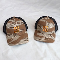 Casquettes Trucker à 6 Panneaux avec Dos en Maille, Bord Incurvé, Camouflage Désertique, Logo Brodé Personnalisé, Vente Directe Usine, pour Chasse et Activités de Plein Air