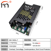 Alimentation électrique pour électrolyseur à courant constant 7V 20A, redresseur DC haute précision pour l'électrolyse de l'eau