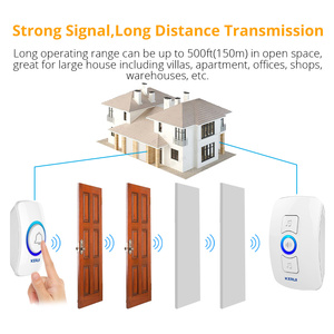 M525 Sonnette de porte intelligente sans fil étanche <span class=keywords><strong>2</strong></span> récepteurs Sonnette de porte domestique avec 32 anneaux de porte musicaux - Product Image 4