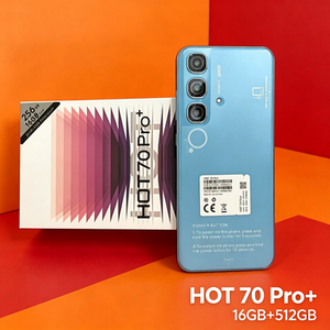 โทรศัพท์มือถือ Unlocked Hot70 Pro+ 5G หน้าจอ 7.3 นิ้ว HD+ ชิปประมวลผล Deca Core Snapdragon 8 Gen3 ระบบปฏิบัติการ Android 14 หน่วยความจำ 16GB ความจุ 256GB กล้อง 108MP แบตเตอรี่ 7800mAh - Product Image 2