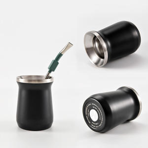 ANSHENG Tasse <span class=keywords><strong>Yerba</strong></span> <span class=keywords><strong>Mate</strong></span> portable à double paroi de 8oz avec isolation thermique Tasse et paille Argentina <span class=keywords><strong>Mate</strong></span> - Product Image 1