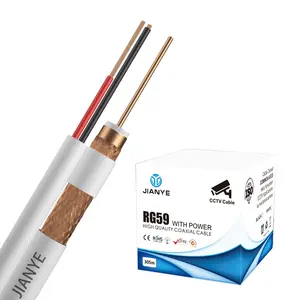 305m Rg59 Rg58 RG6 Power Cable CCTV Camera Rg59 2c Siamese Coaxial Communication Cable 1000FT rg59 coaxial cable with power