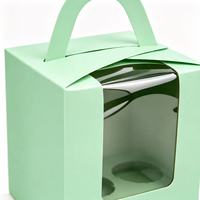 Contenants individuels pour cupcakes OEM avec fenêtre, supports jetables pour muffins, emballage pour boulangerie et cadeaux de fête