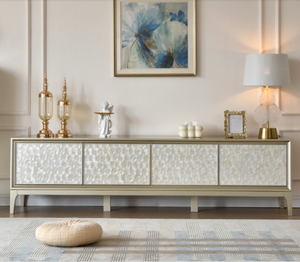 French Living Room TV <b>Cabinet</b> Gold Minimalist Art Shell Decoration <b>Small</b> Apartment European Wooden <b>Cabinet</b> - Product Image 3