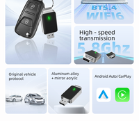 Adaptateur CarPlay Plug & Play sans latence, convertit le dongle filaire d'origine en sans fil, WiFi6 Bluetooth 5.4, garantie 1 an pour iPhone