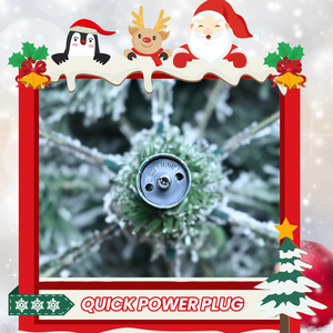 Árbol de Navidad artificial Flocado de PVC ZSW de 8 pies con cable de memoria y poste de alimentación Decoración para el hogar de alta calidad Tamaño de 180cm - Product Image 5