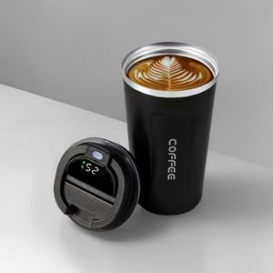 Botella de Agua para Auto y Oficina 2026, Taza de Café de Acero Inoxidable Aislada para Viaje con Tapa con Indicador de Temperatura - Product Image 2