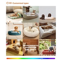 Lit orthopédique personnalisé pour chien en mousse à mémoire de forme avec housse amovible lavable et doublure imperméable pour chiens de taille moyenne à grande, commande en gros OEM ODM