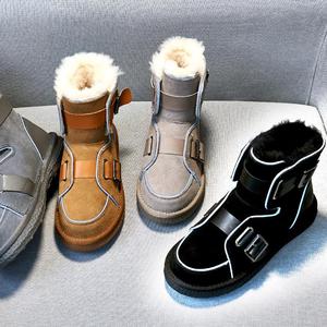 รองเท้าบูทหิมะผู้หญิงฤดูหนาวใหม่รองเท้าผ้าฝ้ายอุ่นๆ - Product Image 1