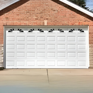 <span class=keywords><strong>Porte</strong></span> <span class=keywords><strong>de</strong></span> <span class=keywords><strong>garage</strong></span> sectionnelle isolée moderne certifiée antivol, <span class=keywords><strong>porte</strong></span> automatique à ouverture par le haut avec fenêtres arquées en verre trempé, villa résidentielle - Product Image 4