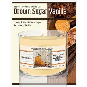 TD mercato a bordo campo vaso di vetro con candela profumata a cera di soia - Product Image 2