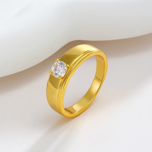 Latest 18K Gold Plated Wedding <b>Ring</b> <b>Set</b> Bulk Wholesale Includes Diamond and Brass <b>Rings</b> for <b>Women</b> for Engagement - Product Image 5