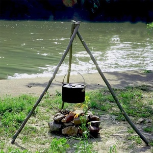 Juego <span class=keywords><strong>de</strong></span> trípode para acampar Make Fire and Campfire que incluye Sierra para acampar <span class=keywords><strong>de</strong></span> pedernal y trípode para acampar para cocinar - Product Image 4
