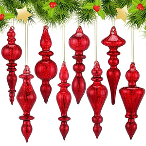 Ensemble de boules de Noël en plastique personnalisées faites à la main de luxe, décorations de Noël, ornements, Adornos De Navidad - Product Image 1