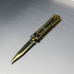 Couteau de poche personnalisé, lame en acier inoxydable, manche en aluminium, couteau de survie et d'autodéfense pour hommes, pour le bricolage - Product Image 3
