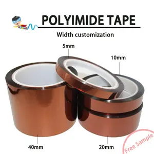 Benutzer definierte Größe (Dicke 50um 60um 80um Breite 5mm 10mm 15mm Länge 33M) Wärme übertragungs sublimation Polyimidfilm Kaptons Tape
