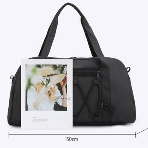 OEM Custom Logo Waterproof <b>Womens</b> Pink Fitness Sport Gym Bag Duffel Travel Bag with <b>Shoes</b> Compartment - Product Image 2