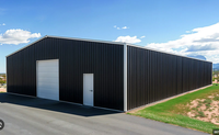 Conception moderne de hangar industriel à faible coût, structure en acier préfabriquée isolée, garage préfabriqué, abri de stationnement pour voitures