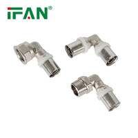 IFAN PEX Al PEX Raccords Tuyau 16-32mm Tous les types Couplage Coude Té Laiton PEX Presse Raccord