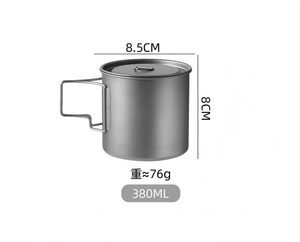 Juego de Utensilios de Cocina Ultraligeros de Titanio para Camping Individual, Taza, Olla y Cuchara con Estufa Portátil, Equipo Ligero y Duradero para Senderismo y Excursionismo - Product Image 4