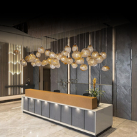 2025 personnalisé moderne intérieur luxe cristal Restaurant suspension hôtel cylindre rectangulaire Led lustre en cristal