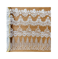 Code à barres dentelle nouveau motif floral vêtements accessoires maison pyjamas broderie dentelle Soluble dans l'eau en soie de Polyester
