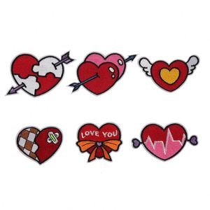Iron on Embroidered Cupid's Arrow Heart Valentine Patches for Clothes Bag Decoration - Product Image 1