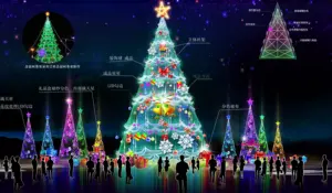 屋外のクリスマスの装飾大きな中国のお祭りのライトランタンライトお祝い & パーティー用品テーマパーク用シルクランタン