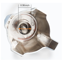 Kit de poignée de robinet BOXIN BX S017, lot de 2, remplacement commercial, tige de 0,43 po, pour robinet extérieur