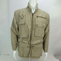Veste Safari Unisexe Respirante Grande Taille avec Logo Personnalisé et Fermeture Éclair, Longue, Imperméable, pour l'Automne, Vêtements de Travail d'Extérieur pour Équipe