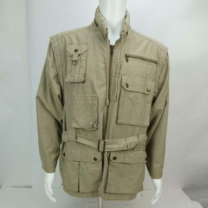 เสื้อแจ็กเก็ตกีฬามีฮู้ดสำหรับผู้ชาย, เสื้อแจ็คเก็ตซาฟารีมีซิปรูดเสื้อผ้าทำงานกลางแจ้งกันน้ำได้สำหรับทีม - Product Image 1