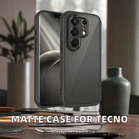 Étui de téléphone antichoc en TPU+PC uni à effet mat pour Tecno Camon 50 Ultra/Pro 4G/Pova 70 Spark Go 2025/Go2 avec sac en OPP