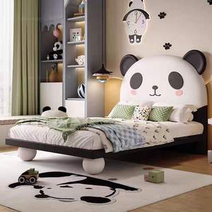 उच्च श्रेणी के पशु प्यारे बच्चों के लिए चमड़े के पांडा बिस्तर पशु चमड़े के बिस्तर - Product Image 4