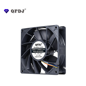 QFDJ 14038DC DC <b>Fan</b> 140mm x 140mm x 38mm 12V High Airflow Industrial <b>Computer</b> Cooling Chassis Mount - Product Image 2