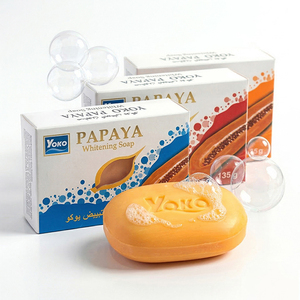 Y059 Yoko Papaya Whitening <b>Soap</b> 135g. Natural Papaya Extract Gentle Smoother, Clearer and More Radiant Complexion Regular Use - Product Image 2