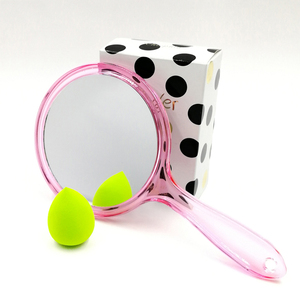 Custom Logo 3X/1X Magnification Clear Double Sided Acrylic <strong>Handheld</strong> <strong>Mirror</strong> - Product Image 2