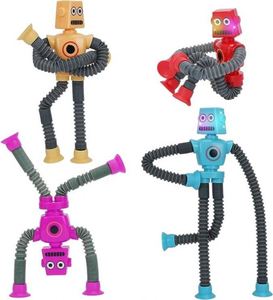 Juguete Robot Telescópico con Ventosa LED que Cambia de Forma, Tubos Sensoriales Pop Fidget para Niños 2024 - Product Image 1