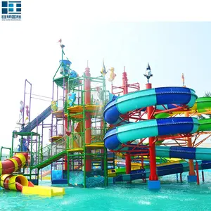WM Aqua Park Water Park Fiberglass Playground Water Slide untuk dijual