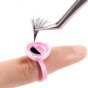 Vente en gros de porte-colle en forme de cœur, 100 pièces, multicolores, en PP de haute qualité, pour extensions de cils - Product Image 1