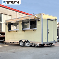 Wetruth Remorque de restauration, Kiosque alimentaire, Stand de restauration, Chariot de restauration pliable sur roues, Remorque alimentaire, Camion de restauration