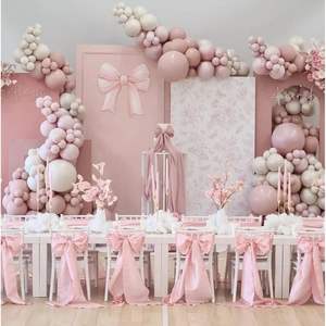 Arc floral rose toile de fond élastique Spandex Stock 2 faces arcs pour douche Fiesta fête décoration murale-usine de gros - Product Image 5