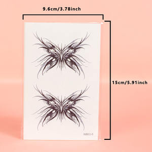 WB 5 Fogli/Confezione Tatuaggi Temporanei Semi-Permanenti per Donne, <span class=keywords><strong>Farfalle</strong></span> <span class=keywords><strong>e</strong></span> <span class=keywords><strong>Fiori</strong></span>, Sexy <span class=keywords><strong>e</strong></span> Realistici, Impermeabili, Adesivi Stencil - Product Image 6