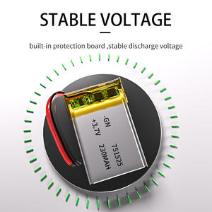 Bán buôn 751525 LiPo pin <span class=keywords><strong>3.7V</strong></span> Li-polymer pin 230mAh 751525 pin lithium polymer - Product Image 3
