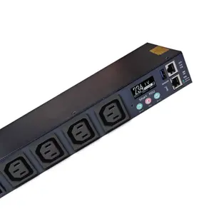 مركز بيانات PDU مقبس طاقة SNMP خزانة ذكية Telnet Modbus 4 منافذ مراقبة تحويلة تحكم تحويلة الألومنيوم pdu