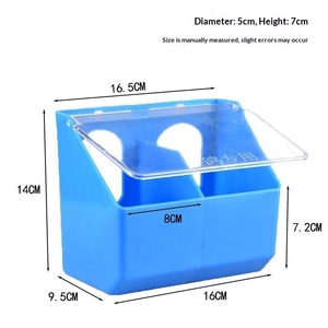 Suministros para mensajeros de aves - Caja de comida cubierta para evitar derrames y salpicaduras - Caja colgante para palomas - Product Image 1