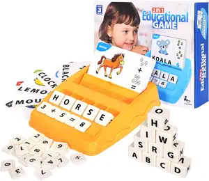 2 in 1 Matching Letter Game for Kids Educational Toys with Alphabet and Numbers Spelling Reading Learning Flash Cards
